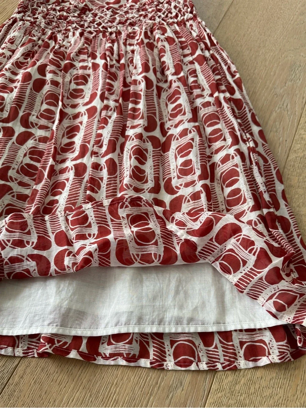 Halogen Silk Cotton Blend Smocked Waist Dress Size XSmall